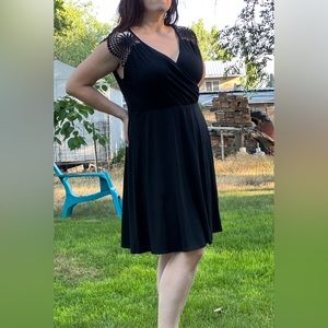 Plus Lace Wrap Dress A Line